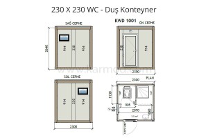 Κοντέινερ WC & Ντους KM - A2C9BA