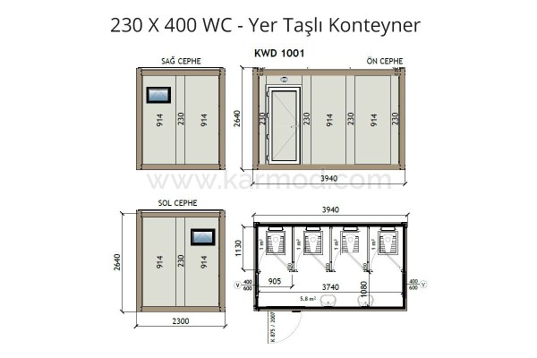 Κοντέινερ WC & Ντους KM - 97B479