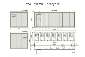 Κοντέινερ WC & Ντους KM - 65510C