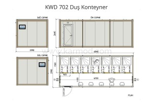 Κοντέινερ WC & Ντους KM - 6BC875