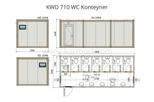 Κοντέινερ WC & Ντους KM - ECEDD8
