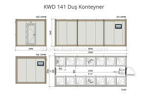 Κοντέινερ WC & Ντους KM - C2A355