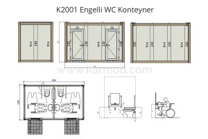 Κοντέινερ WC & Ντους KM - 746D52