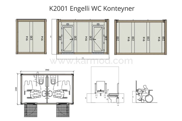 Κοντέινερ WC & Ντους KM - 746D52