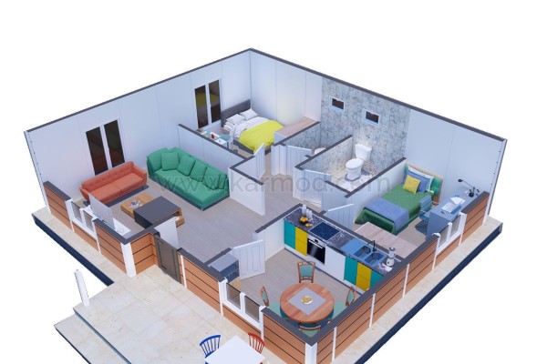 Προκατασκευασμένο Σπίτι 75 m² 2+1 Μαργαριτάρι