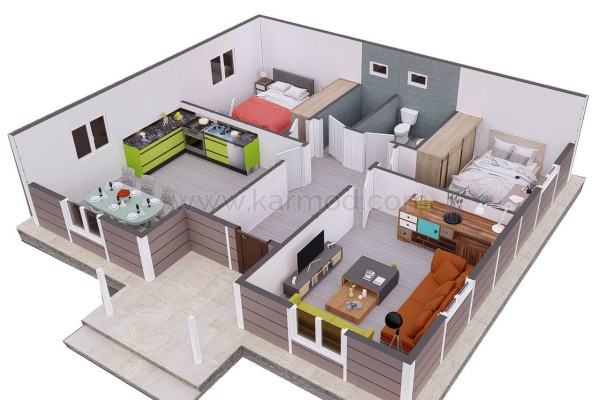 Προκατασκευασμένο Σπίτι 96 m² 2+1 Νταττζα