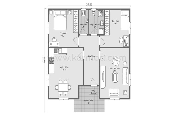Προκατασκευασμένο Σπίτι 96 m² 2+1 Νταττζα