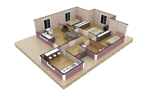 Προκατασκευασμένο Σπίτι 88 m² 3+1 Αγιαζαγκα