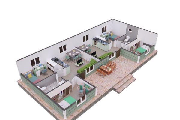 Προκατασκευασμένο Σπίτι 102 m² 3+1 Δίδυμο