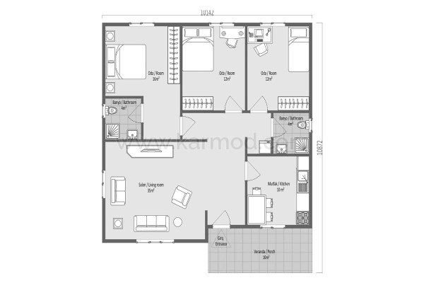 Προκατασκευασμένο Σπίτι 103 m² 3+1 Αιγαίο