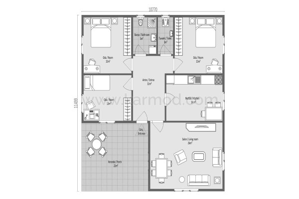 Προκατασκευασμένο Σπίτι 123 m² 3+1 Αλατζατι