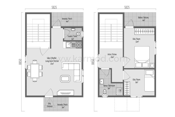 Προκατασκευασμένο Σπίτι 92 m²