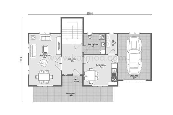 Προκατασκευασμένο Σπίτι 196 m² Σιντε