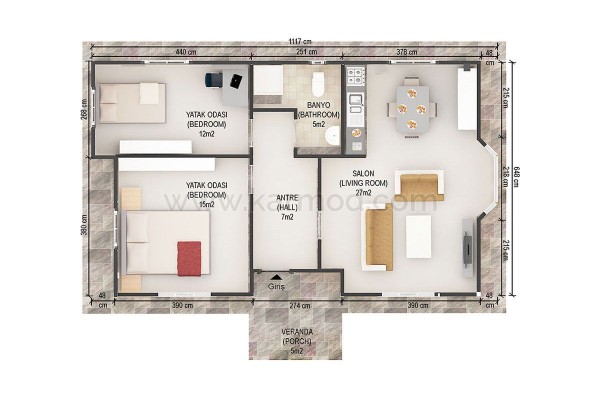 Προκατασκευασμένο Σπίτι 71 m² 2+1 Τοπ Καπί