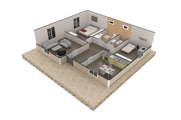 Προκατασκευασμένο Σπίτι 75 m² 2+1 Ισάκ Πασά