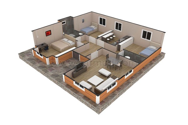 Προκατασκευασμένο Σπίτι 98 m² 3+1 Γκοξου