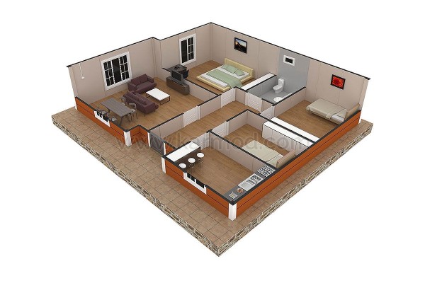 Προκατασκευασμένο Σπίτι 102 m² 3+1 Γκουλχανε