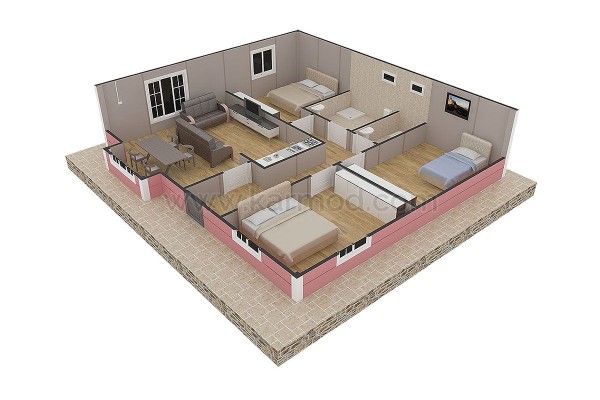 Προκατασκευασμένο Σπίτι 105 m² 3+1 Καταρράκτης