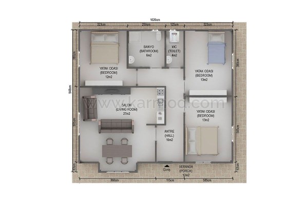 Προκατασκευασμένο Σπίτι 105 m² 3+1 Καταρράκτης