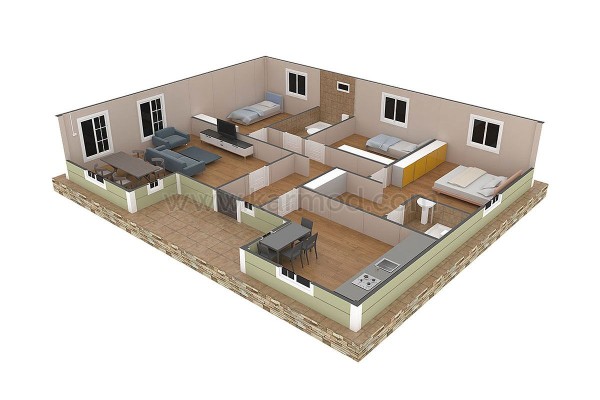 Προκατασκευασμένο Σπίτι 126 m² 3+1 Σανταμπατ
