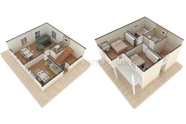 Προκατασκευασμένο Σπίτι 130 m² Λευκό
