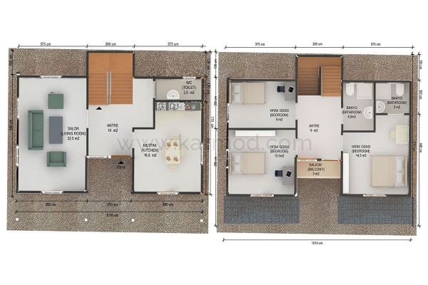 Προκατασκευασμένο Σπίτι 148 m² Κίτρινο