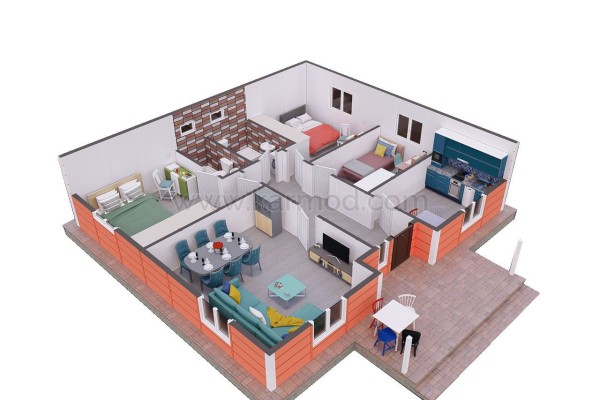 Προκατασκευασμένο Σπίτι 100 m² 3+1 Ανατολή Ήλιου