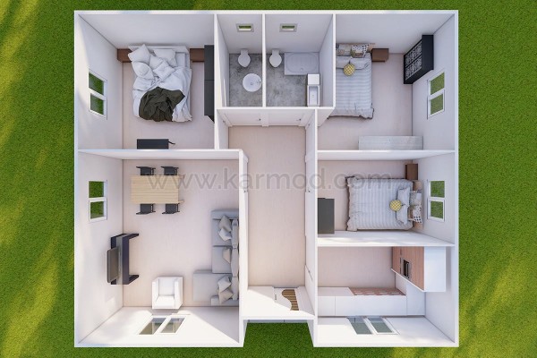 Προκατασκευασμένο Σπίτι 91 m² 3+1