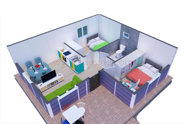 51 m² 2+1 Προκατασκευασμένο Σπίτι – Μοντέλο İznik