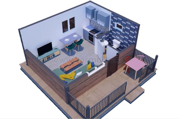 Karmod – 28 m² 1+0 Προκατασκευασμένο Σπίτι Κήπου